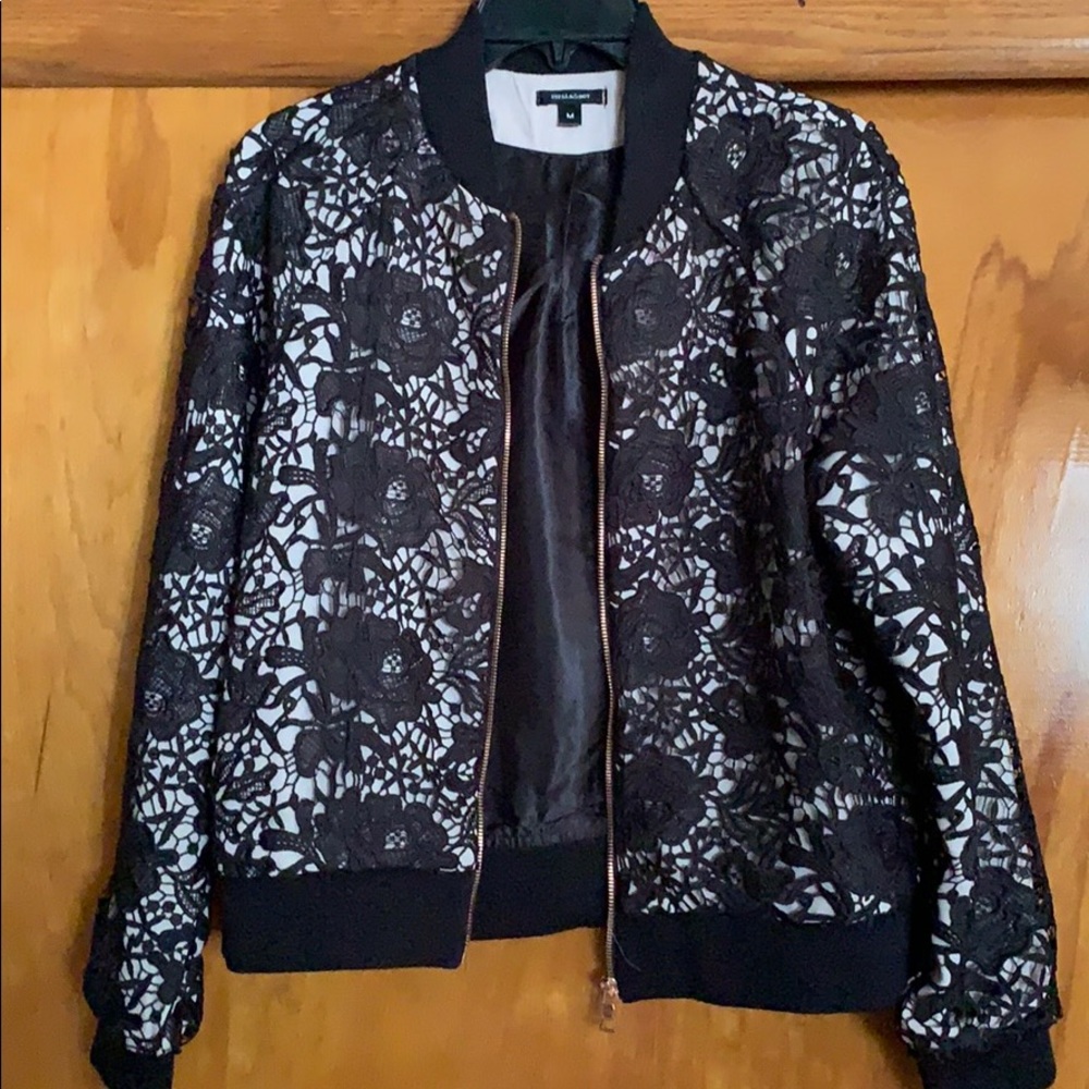 Stella & Dot Rose Gold Bomber Jacket